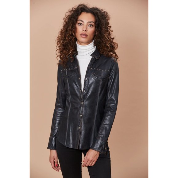 Jakett Jolene Leather Jacket Midnight Grommet XS - Picture 2 of 9